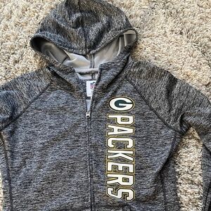 NFL‎ Gray Packers Zip-Up Hoodie